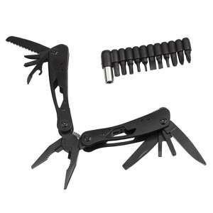 IdeallStore® Multifunctional pliers, 20 functions, black, with sheath - Multitool
