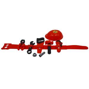 Set de scule pentru copii IdeallStore® cu centură și cască, 75 cm, roșu - Nonbrand Bricolaj