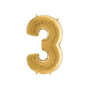 Helijski folijski balon, broj 3, 65 cm, zlatni 93284550 - Potrepština za party