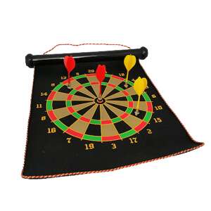 Tabla magnetica de darts, 47 cm, textil, neagra 64144639 Plăci de darts și accesorii