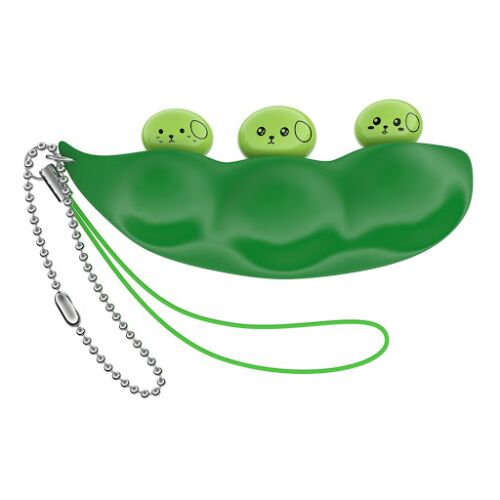 Set cinci jucarii antistres DEPOX®, pastaie de mazare, tip breloc, 6.5 cm, verde 127307039