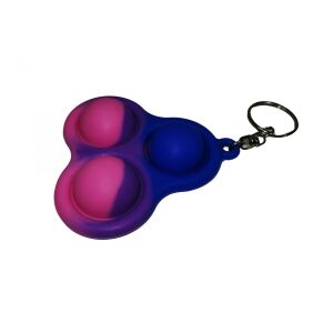 Triangle Pop It Keychain - Stress Relief Fidget Toy - Keychain