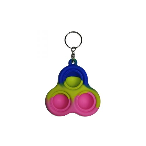 Triangle Pop It Keychain - Colorful Silicone Fidget Toy