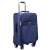 Bočný pohľad na kufor Dollcini Globe 28 palcový, modrý, s tvrdým puzdrom, 4 kolieska