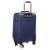Zadný pohľad na kufor Dollcini Globe 28 palcový, modrý, s tvrdým puzdrom, 4 kolieska