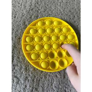 Antistresová hračka, Pop it, silikónová, 13 cm, žltá 64145168 - Kancelárske doplnky