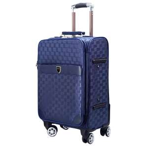 Walizka Dollcini Globe 24 cali, niebieska, twarda, 4 koła - Moda i ubiór