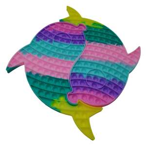Jucaria antistres, Pop it Grand, model delfini siamezi, 41 cm, multicolor 64145261 Jocuri si jucarii educative