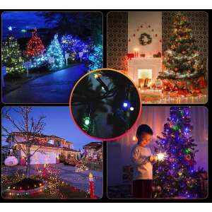 IdeallStore® Jolly Spirit multicolor Christmas lights, 300 LED lights, 23 meters long, 8 functions, timer, collage of different usage examples - Christmas