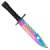IdeallStore® Rainbow Spirit taktisches Jagdmesser, 32,5 cm, mit Scheide