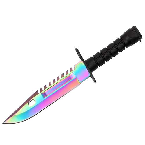 IdeallStore® Rainbow Spirit taktisches Jagdmesser, 32,5 cm, mit Scheide