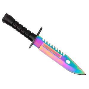 Nôž IdeallStore® Rainbow Rambo s pevnou čepeľou 32,5 cm, dúhová čepeľ - Lovecké nože a nože na prežitie