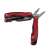 IdeallStore® mini multi-tool, Survival Instict, red, 9 functions, stainless steel, 14 cm, open, pliers