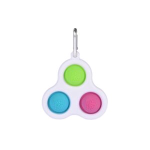 Trojuholníková Pop It Kľúčenka - Viacfarebná Fidget Hračka - Kľúčenky