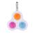 Pop it keychain, triangle model, multi-colored, stress relief toy