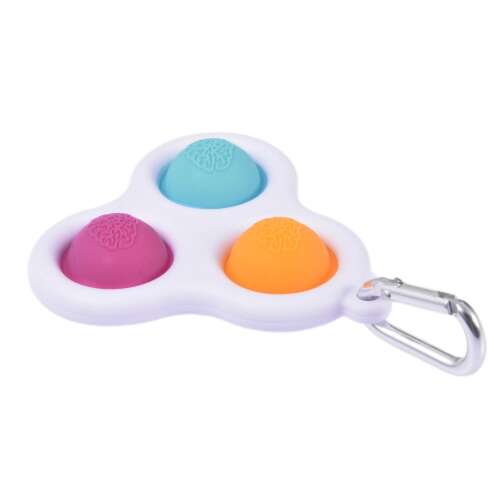 Pop it keychain, triangle model, multi-colored, stress relief toy
