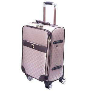 Valiză de călătorie Dollcini Globe de 20 inci, în culoarea auriu roz, cu 4 roți și mâner retractabil - Dollcini Valize