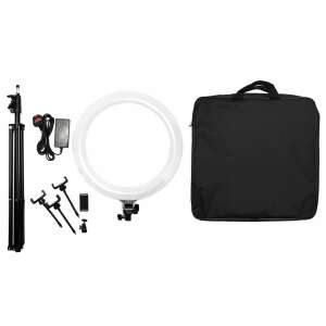 Rio Beauty LED körlámpa állítható állvánnyal, telefontartóval és hordtáskával - LED körfény & körlámpa