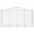 vidaXL horganyzott acél gabion kosár, ívelt, 40 db, 200x50x100/120 cm, kerítés, dekoratív, hangszigetelő