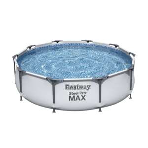 Bestway Steel Pro MAX földi medence, 305 cm átmérő, szürke - Bestway