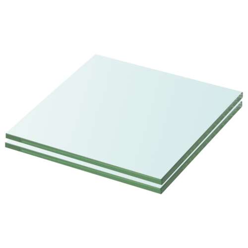 vidaXL 2 db átlátszó üveg polc 20 x 15 cm - Irodabútor