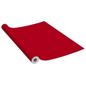 vidaXL piros öntapadó PVC ajtófólia, 500x90 cm tekercs - Tapéta