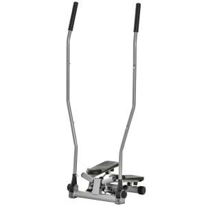 Stepper, Homcom, műanyag/acél, LCD képernyő, ezüst/fekete 64153693