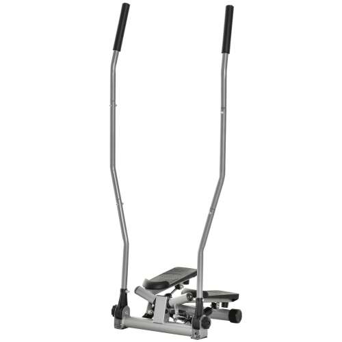 Homcom stepper, ezüst és fekete színben, LCD kijelzővel, otthoni edzéshez