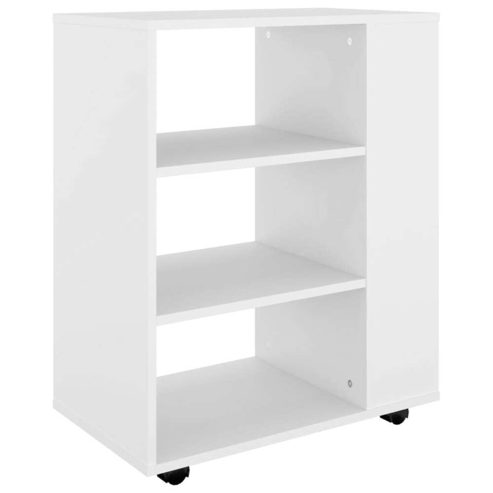 vidaXL forgácslap kerekes szekrény 60 x 35 x 75 cm, fehér