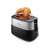 Philips Daily Collection HD2516/90 toaster, black and silver, with croissant inside