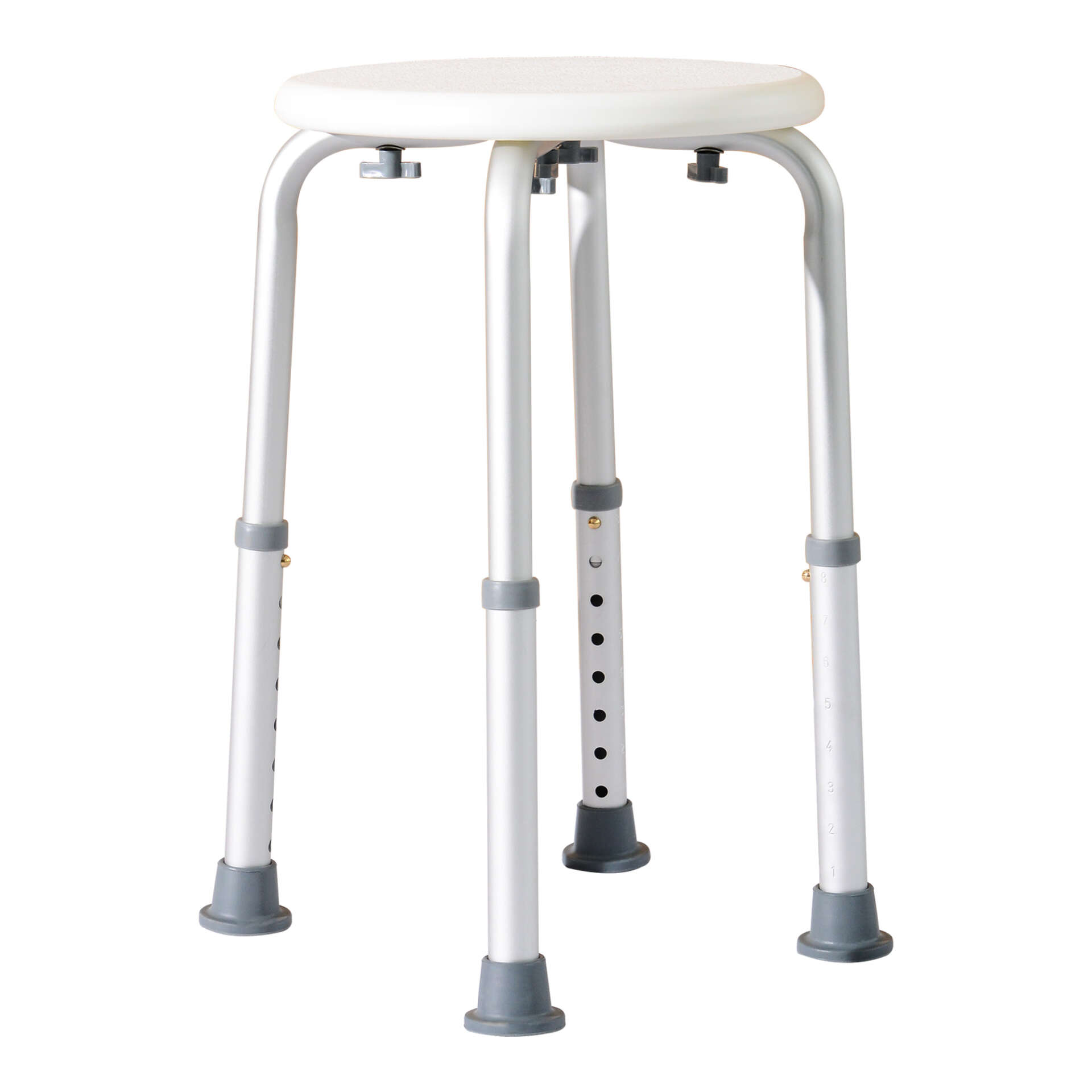 Fürdőszék, Homcom, fehér, 34,2x34,2x34,8-52,3 cm