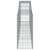 vidaXL 25 db horganyzott acél gabion kosár, 400x50x100/120 cm, oldalnézet, kerti fal, dekoratív, hangszigetelő