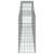 vidaXL 25 db horganyzott acél gabion kosár, 400x50x100/120 cm, oldalnézet, kerti fal, dekoratív, hangszigetelő