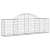 vidaXL 12 db galvanizált acél gabion kosár szett, 200x30x60/80 cm, kerti fal, dekoratív, hangszigetelő