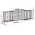 vidaXL 11 db íves horganyzott vas gabion kosár, 300x30x80/100 cm, méretek