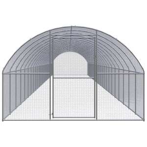 vidaXL horganyzott acél tyúkól, 3 x 24 x 2 m, kültéri tyúkól, tyúkól csirkéknek, kacsáknak és egyéb kisállatoknak - Baromfiól