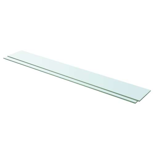 vidaXL 2 db átlátszó üveg polc 110 x 15 cm - Fali polc