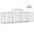 vidaXL 40 db horganyzott acél gabion kosár készlet, üres, 200x50x60/80 cm