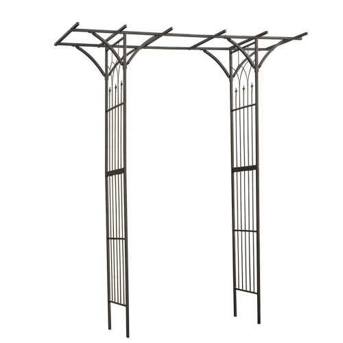 Arc de grădină din metal negru, marca Nature, 114 x 66 x 232 cm