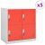 vidaXL 5 db világosszürke-piros acél zárható szekrény 90x45x92,5 cm 90264452
