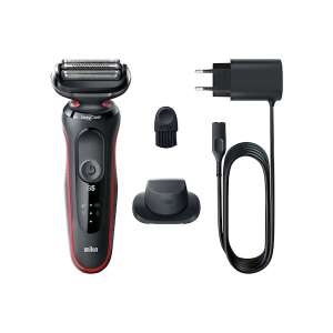 Braun Series 5 electric shaver with charging station, cleaning brush, precision trimmer, and travel pouch - Braun Electric razor