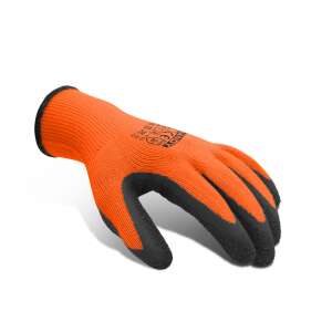 Mănuși de lucru Handy Crinkle Finish Grip Hardware Gloves, mărimea XL, portocalii și negre, cu strat de latex - Mănuși de lucru