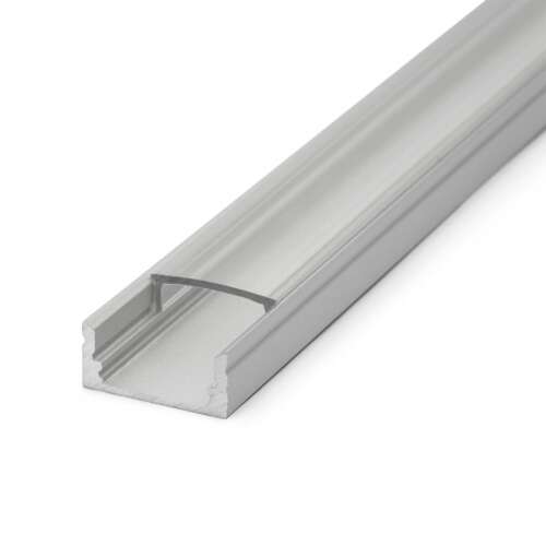 LED alumínium profil takaró búra, átlátszó, 1000 mm, kompatibilis a 41010A1 profillal - LED profil