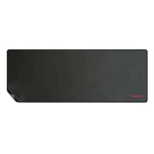 Cherry MP 2000 black mousepad, large gaming mousepad, smooth surface, non-slip rubber base