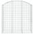 Gabion Kosár - Íves - Horganyzott Vas - 150x50x140/160cm - Elölnézet
