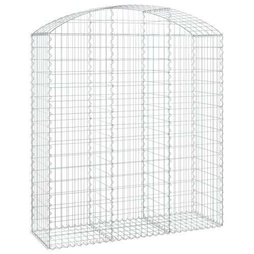 Íves horganyzott acél gabion kosár, 150x50x160/180 cm, kerti dekorációhoz és hangszigeteléshez - Kert