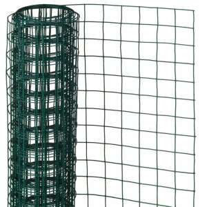 Nature green plastic coated steel wire mesh roll, 1x5 meters, 25mm mesh size - Fence element