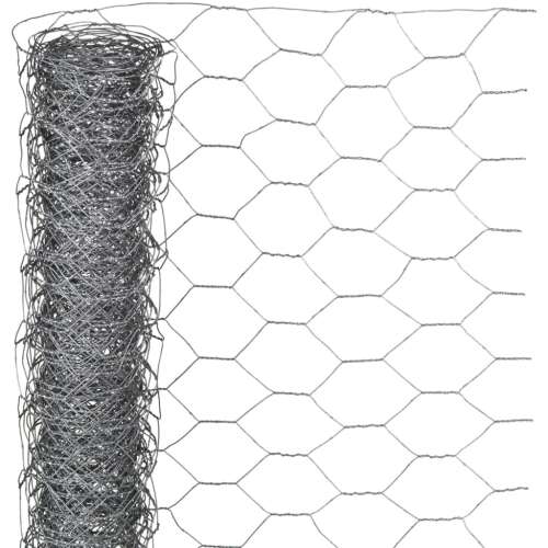Nature galvanized steel wire mesh, 0.5 x 2.5 m, 25 mm mesh size