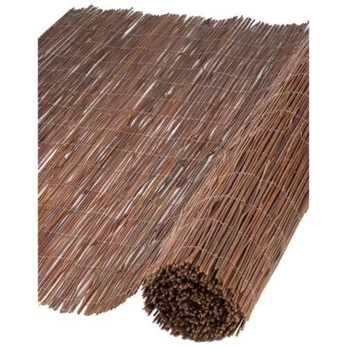 Nature 10 mm thick garden willow fence 1 x 3 m, rolled up, natural look, wind and sun protection