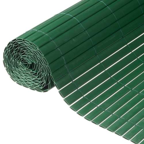 Nature grüner doppelseitiger PVC-Garten-Sichtschutz 1,5 x 3 m aufgerollt